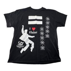 Men's The Enchanted Forest Life 420 I Love Elaine Elvis Marijuana T Shirt XL